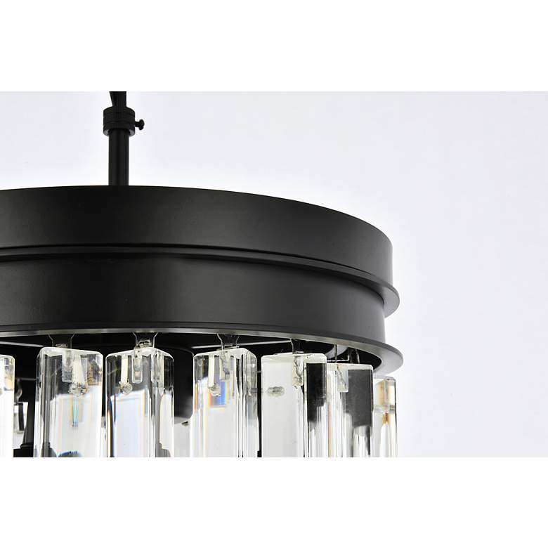 Image 6 Sydney 3 Lt Matte Black Pendant Clear more views
