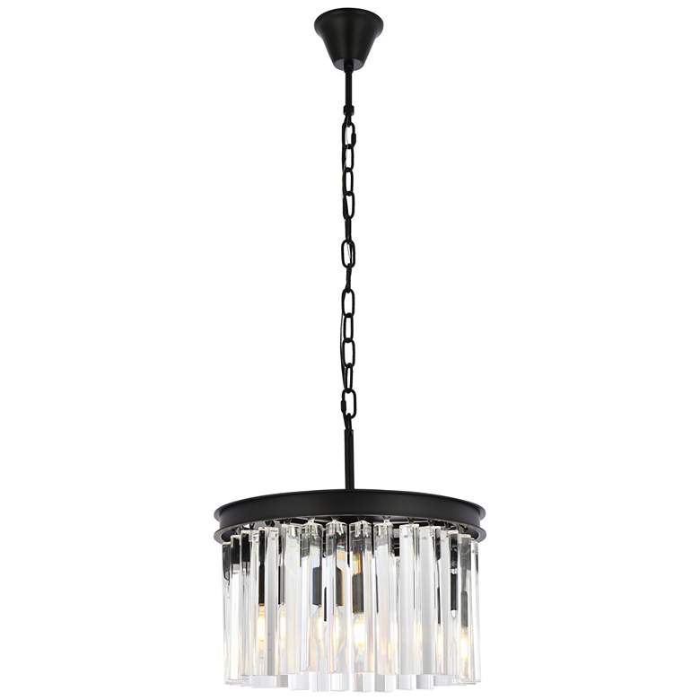 Image 1 Sydney 3 Lt Matte Black Pendant Clear