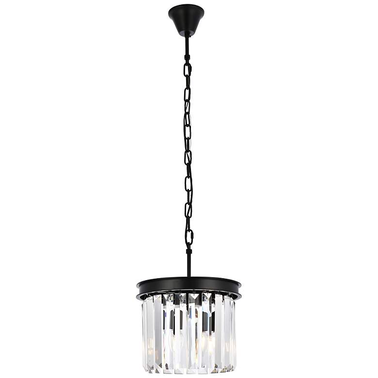 Image 2 Sydney 3 Lt Matte Black Pendant Clear