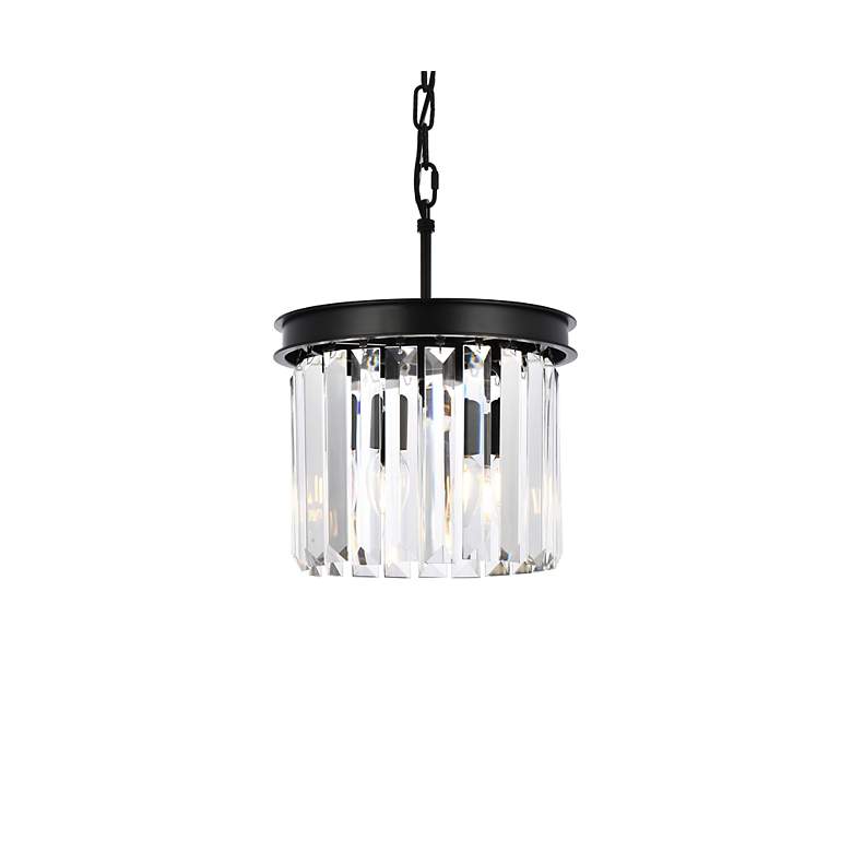 Image 4 Sydney 3 Lt Matte Black Pendant Clear more views