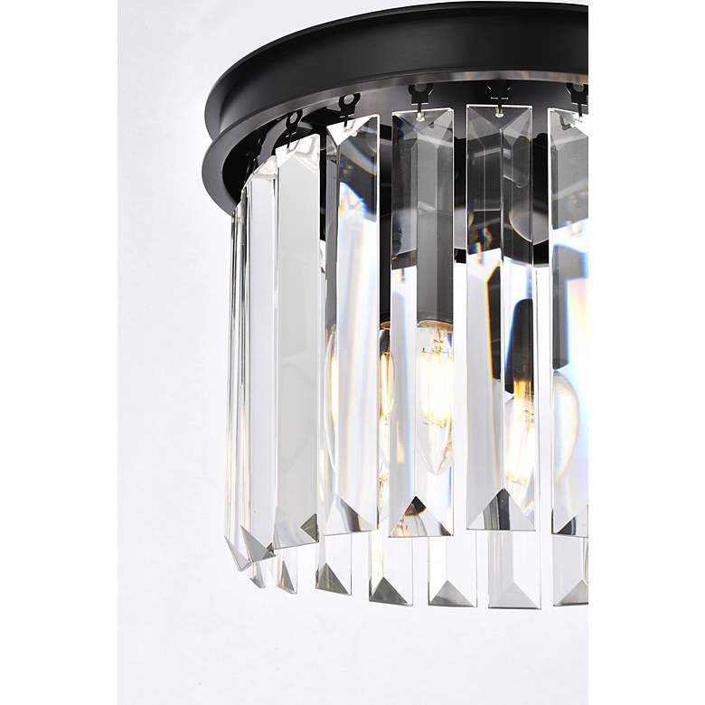 Image 6 Sydney 3 Lt Matte Black Pendant Clear more views