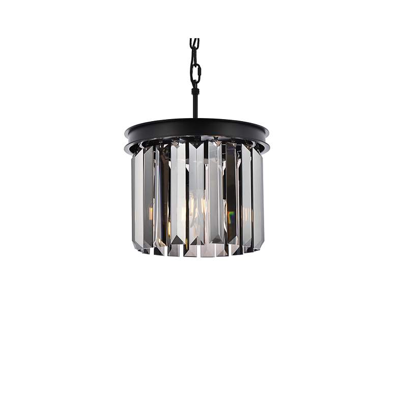 Image 4 Sydney 3 Lt Matte Black Pendant Silver Shade (Grey) more views