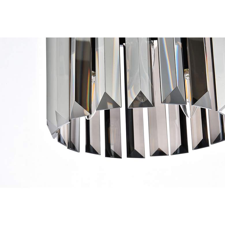 Image 5 Sydney 3 Lt Matte Black Pendant Silver Shade (Grey) more views
