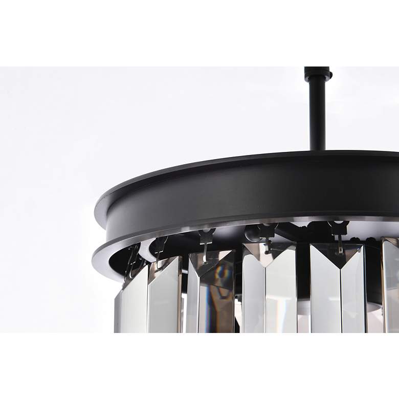 Image 6 Sydney 3 Lt Matte Black Pendant Silver Shade (Grey) more views