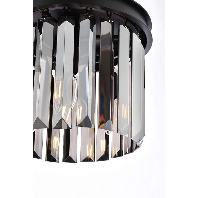 Image 7 Sydney 3 Lt Matte Black Pendant Silver Shade (Grey) more views