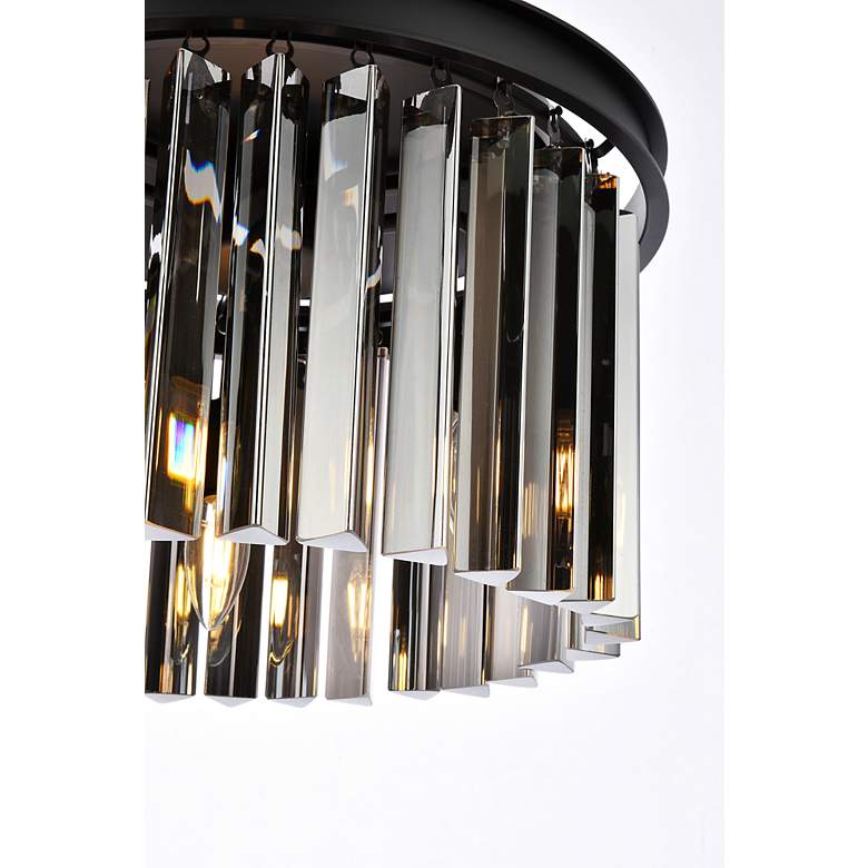 Image 6 Sydney 3 Lt Matte Black Pendant Silver Shade (Grey) more views