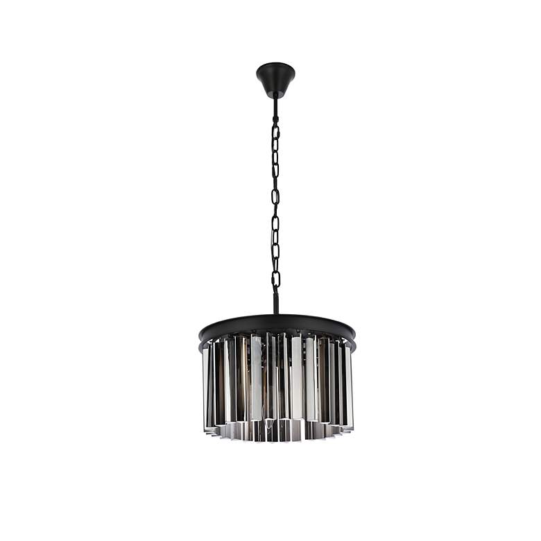 Image 7 Sydney 3 Lt Matte Black Pendant Silver Shade (Grey) more views