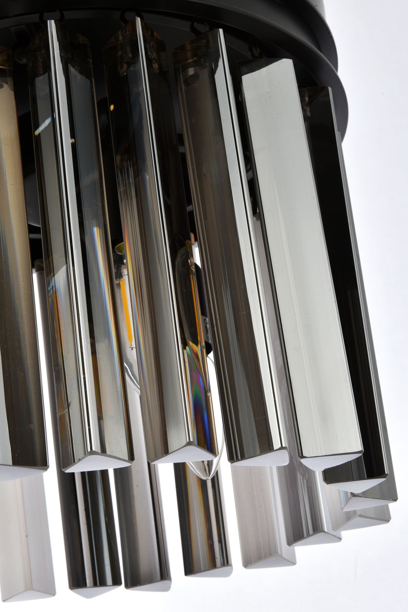 Image 7 Sydney 3 Lt Matte Black Pendant Silver Shade (Grey) more views