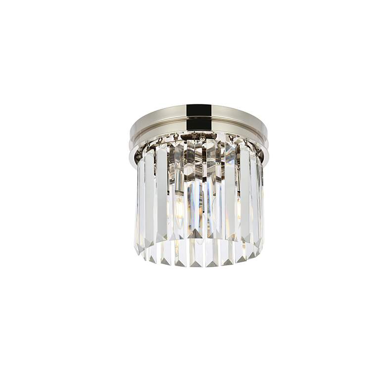Image 4 Sydney 3 Lt Polished Nickel Flush Mount Clear more views