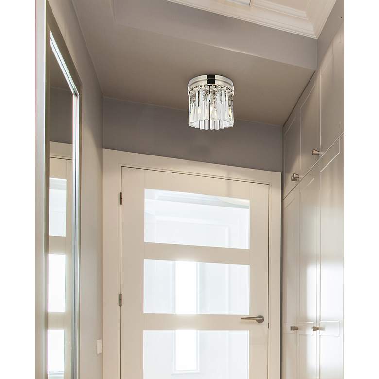 Image 3 Sydney 3 Lt Polished Nickel Flush Mount Clear more views