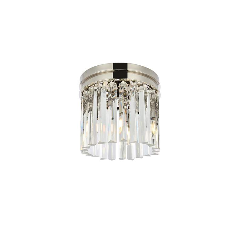 Image 4 Sydney 3 Lt Polished Nickel Flush Mount Clear more views