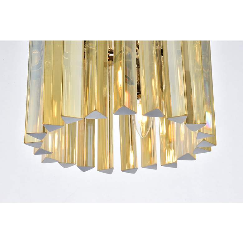 Image 5 Sydney 3 Lt Polished Nickel Flush Mount Golden Teak more views