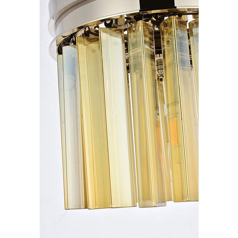 Image 7 Sydney 3 Lt Polished Nickel Flush Mount Golden Teak more views
