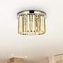 Thumbnail1 of Sydney 3 Lt Polished Nickel Flush Mount Golden Teak