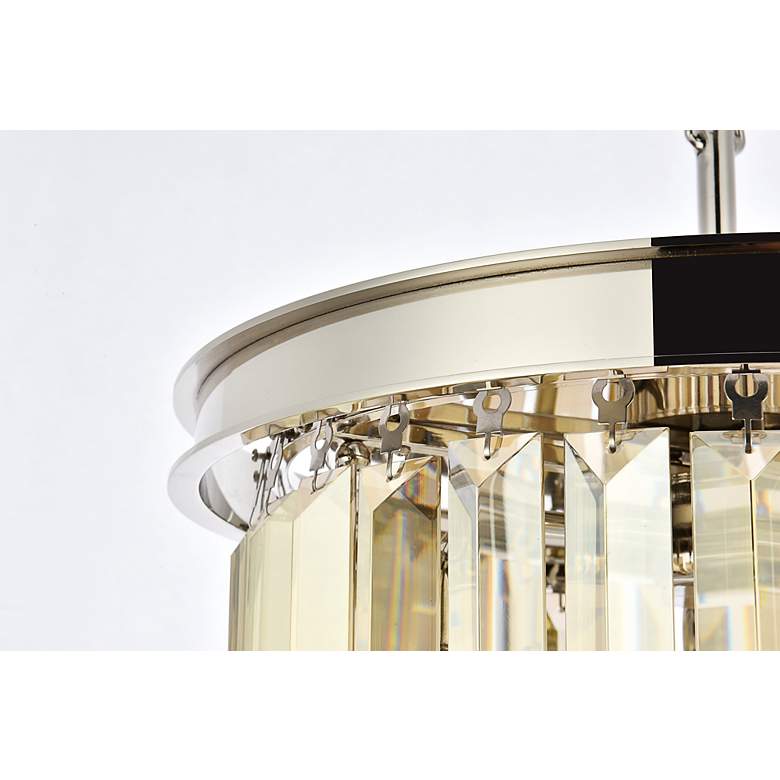 Image 6 Sydney 3 Lt Polished Nickel Flush Mount Golden Teak more views