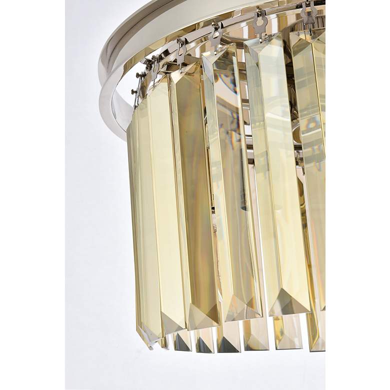 Image 7 Sydney 3 Lt Polished Nickel Flush Mount Golden Teak more views