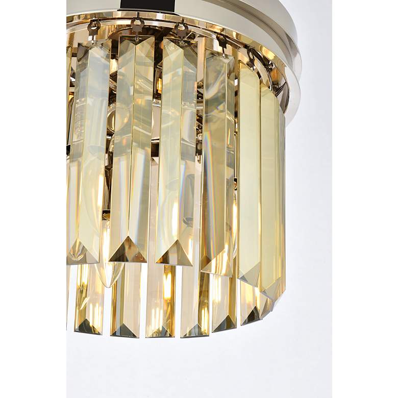 Image 6 Sydney 3 Lt Polished Nickel Flush Mount Golden Teak more views