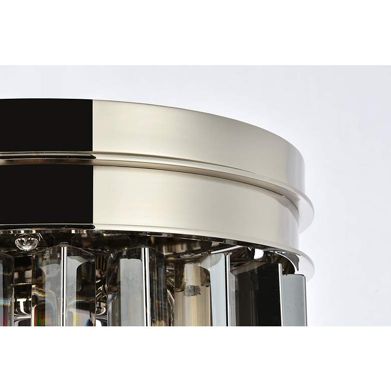 Image 6 Sydney 3 Lt Polished Nickel Flush Mount Silver Shade (Grey) more views