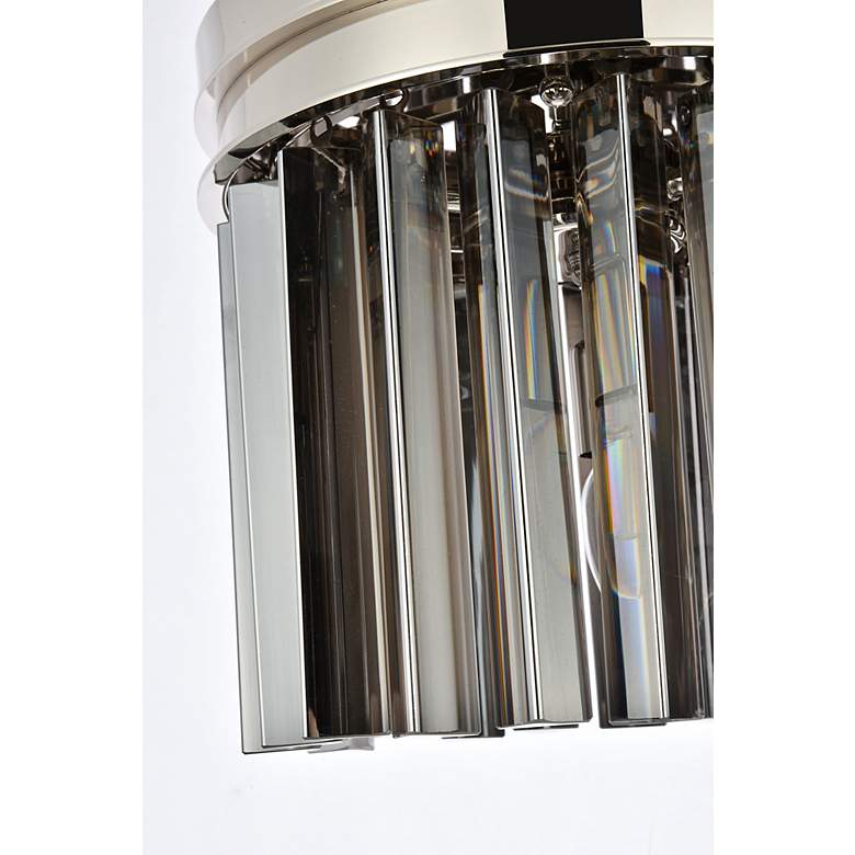 Image 7 Sydney 3 Lt Polished Nickel Flush Mount Silver Shade (Grey) more views