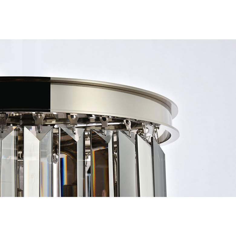 Image 6 Sydney 3 Lt Polished Nickel Flush Mount Silver Shade (Grey) more views