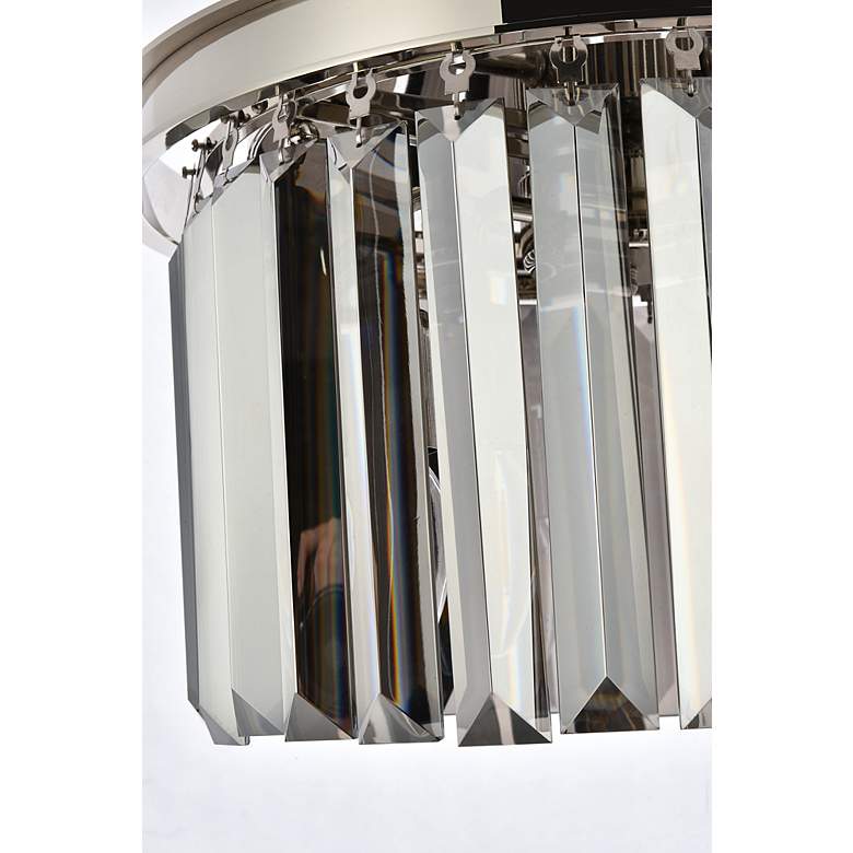 Image 7 Sydney 3 Lt Polished Nickel Flush Mount Silver Shade (Grey) more views