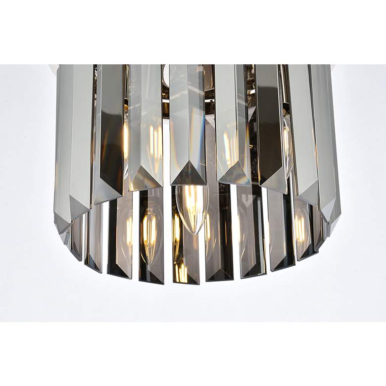 Image 5 Sydney 3 Lt Polished Nickel Flush Mount Silver Shade (Grey) more views