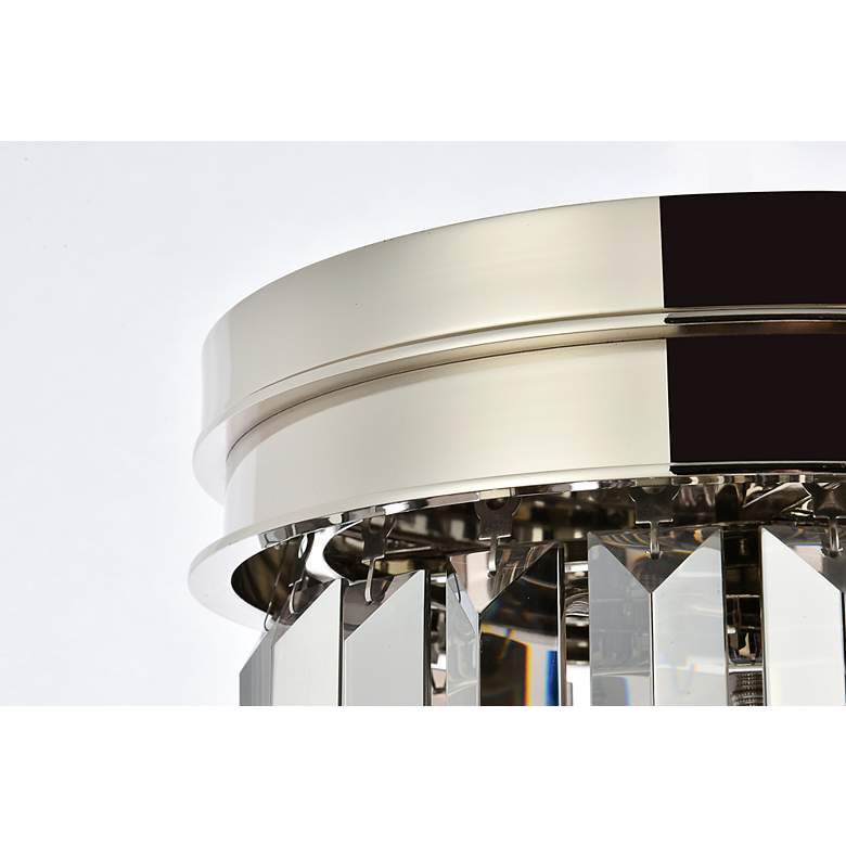 Image 6 Sydney 3 Lt Polished Nickel Flush Mount Silver Shade (Grey) more views