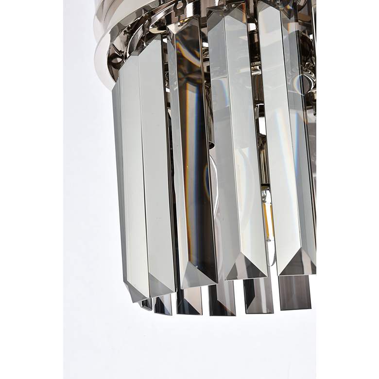 Image 7 Sydney 3 Lt Polished Nickel Flush Mount Silver Shade (Grey) more views