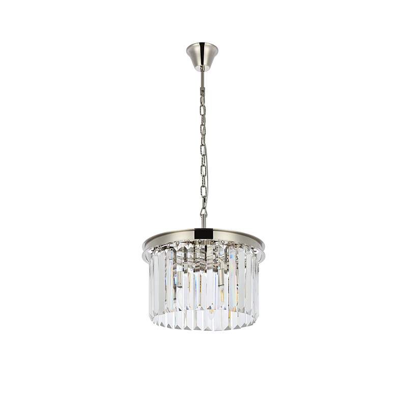 Image 7 Sydney 3 Lt Polished Nickel Pendant Clear more views