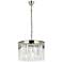 Sydney 3 Lt Polished Nickel Pendant Clear