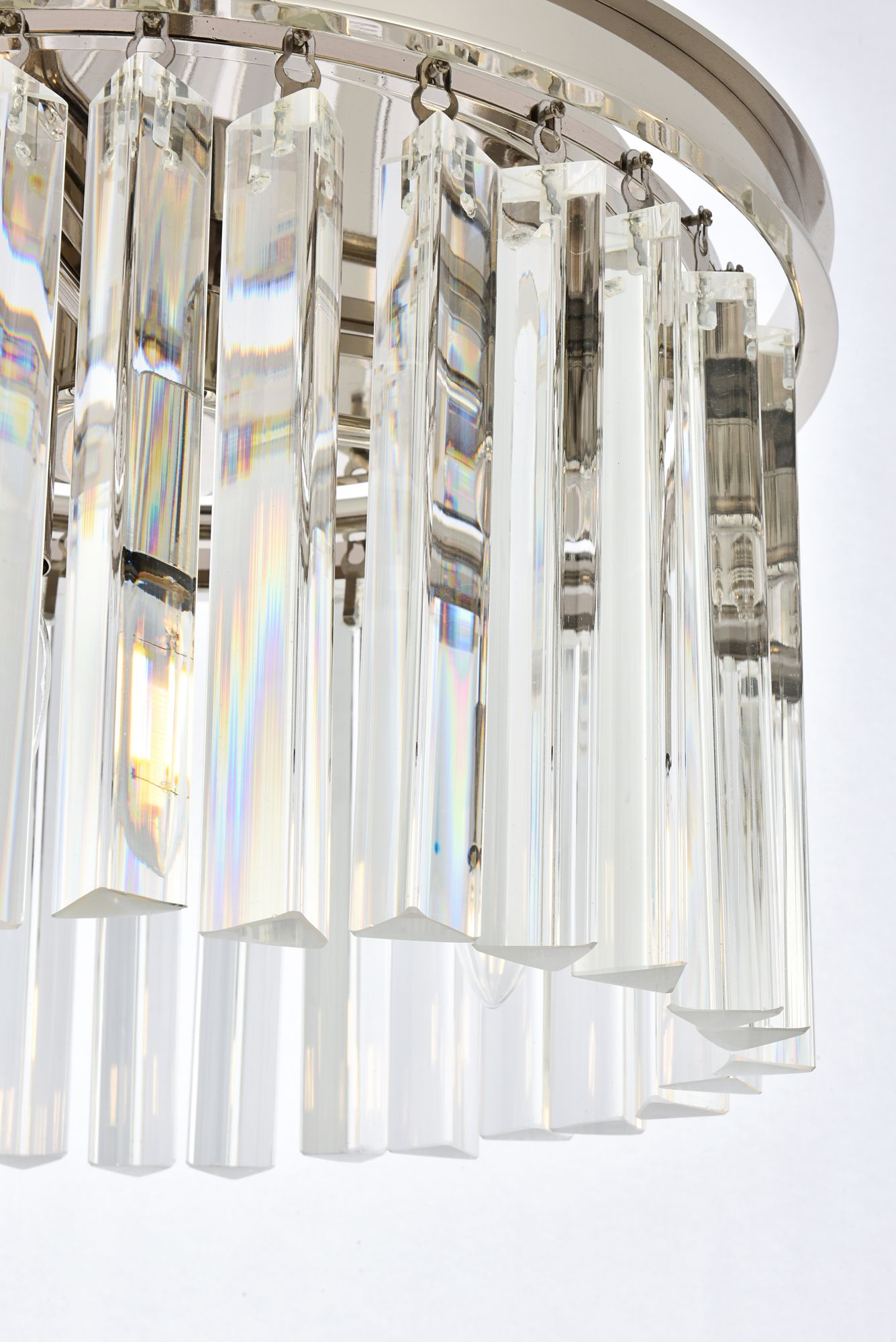 Image 6 Sydney 3 Lt Polished Nickel Pendant Clear more views