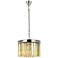 Sydney 3 Lt Polished Nickel Pendant Golden Teak