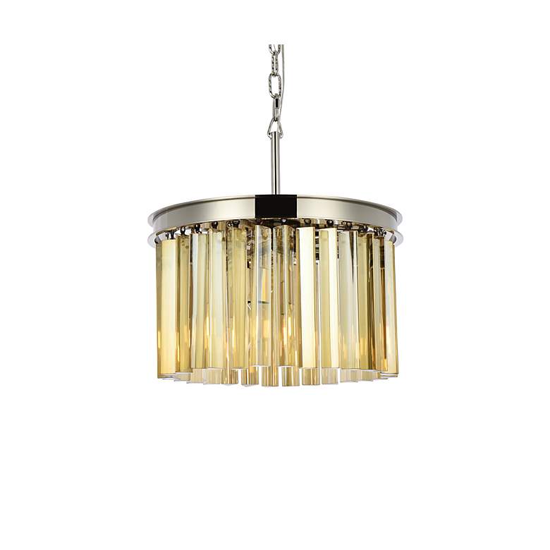 Image 3 Sydney 3 Lt Polished Nickel Pendant Golden Teak more views