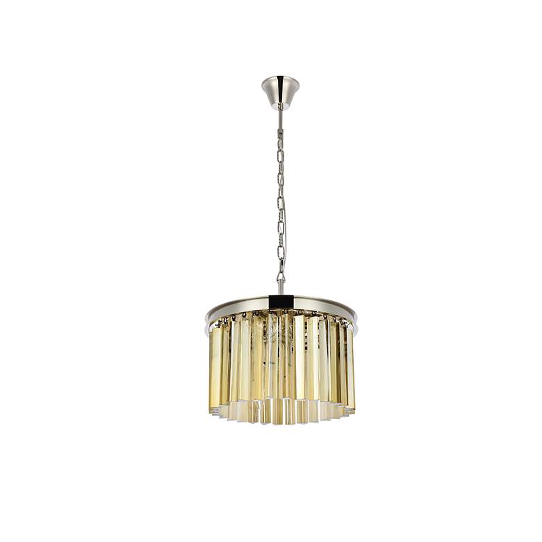 Image 7 Sydney 3 Lt Polished Nickel Pendant Golden Teak more views