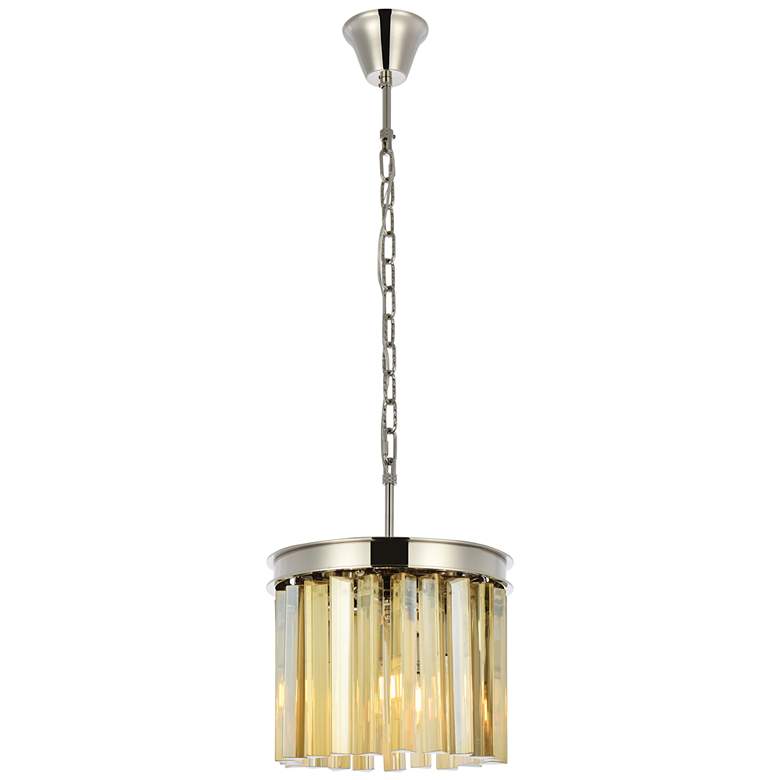 Image 1 Sydney 3 Lt Polished Nickel Pendant Golden Teak