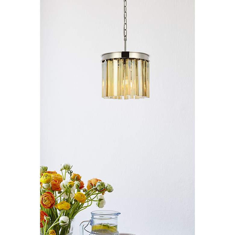 Image 3 Sydney 3 Lt Polished Nickel Pendant Golden Teak more views