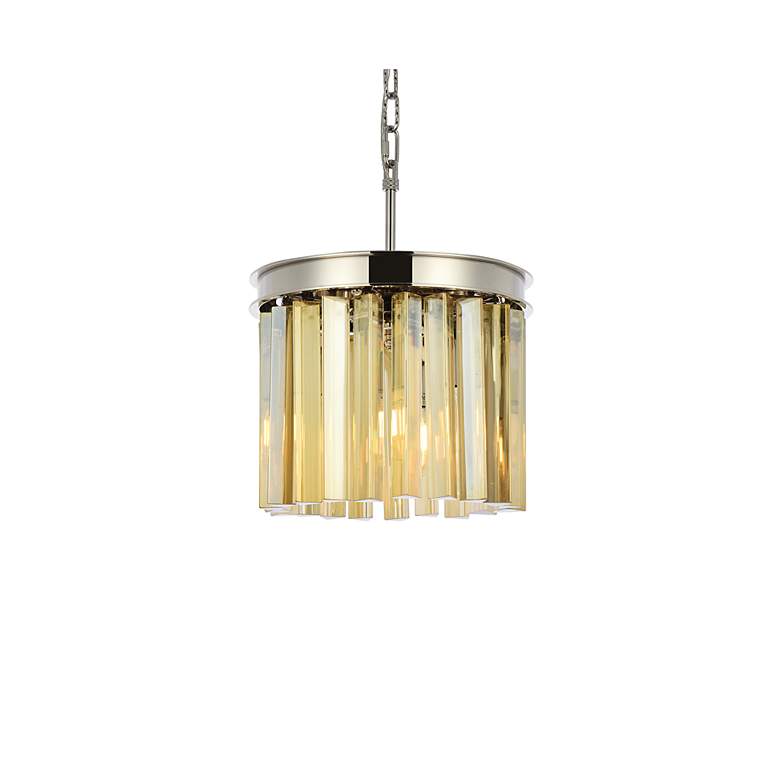 Image 4 Sydney 3 Lt Polished Nickel Pendant Golden Teak more views