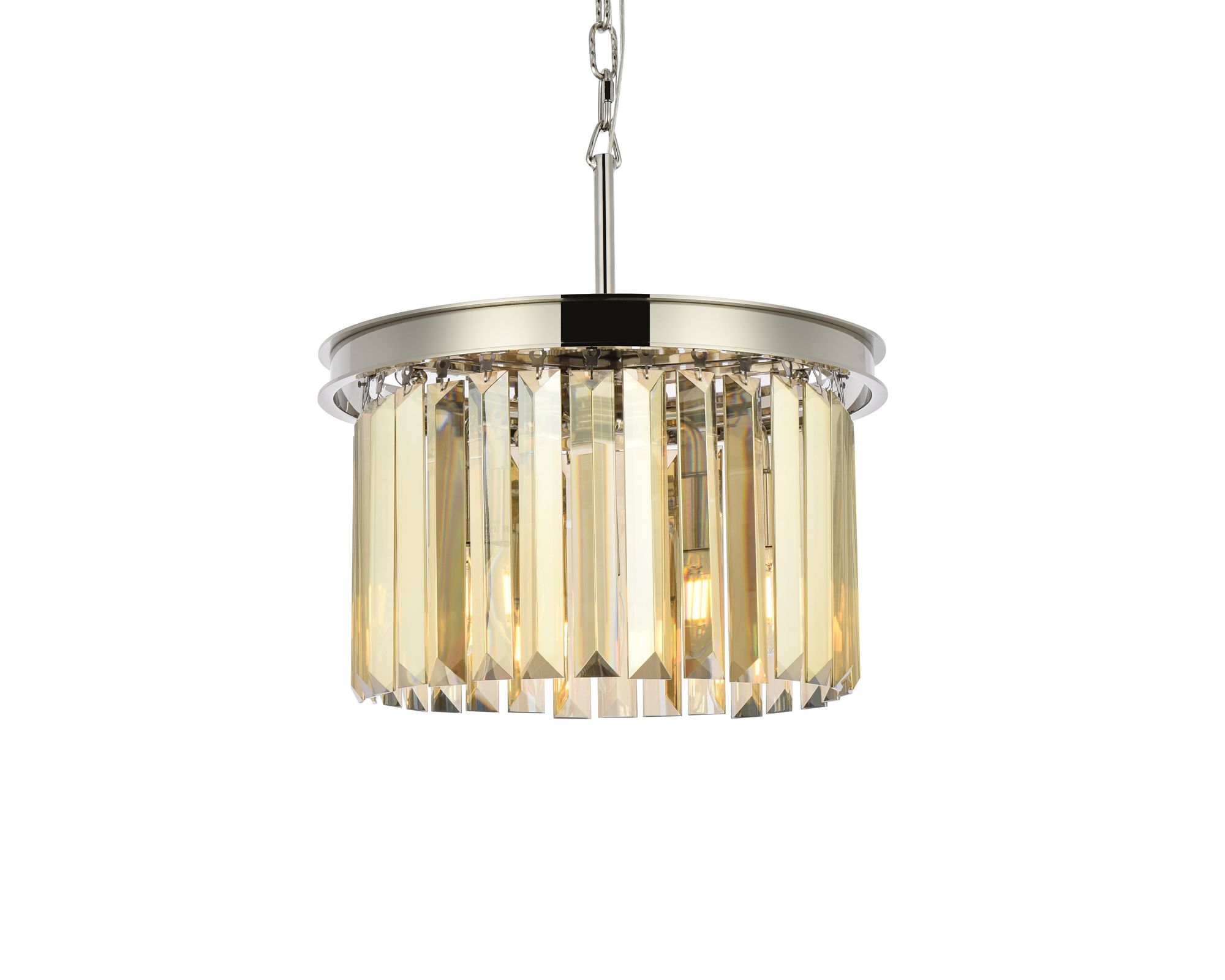 Image 3 Sydney 3 Lt Polished Nickel Pendant Golden Teak more views