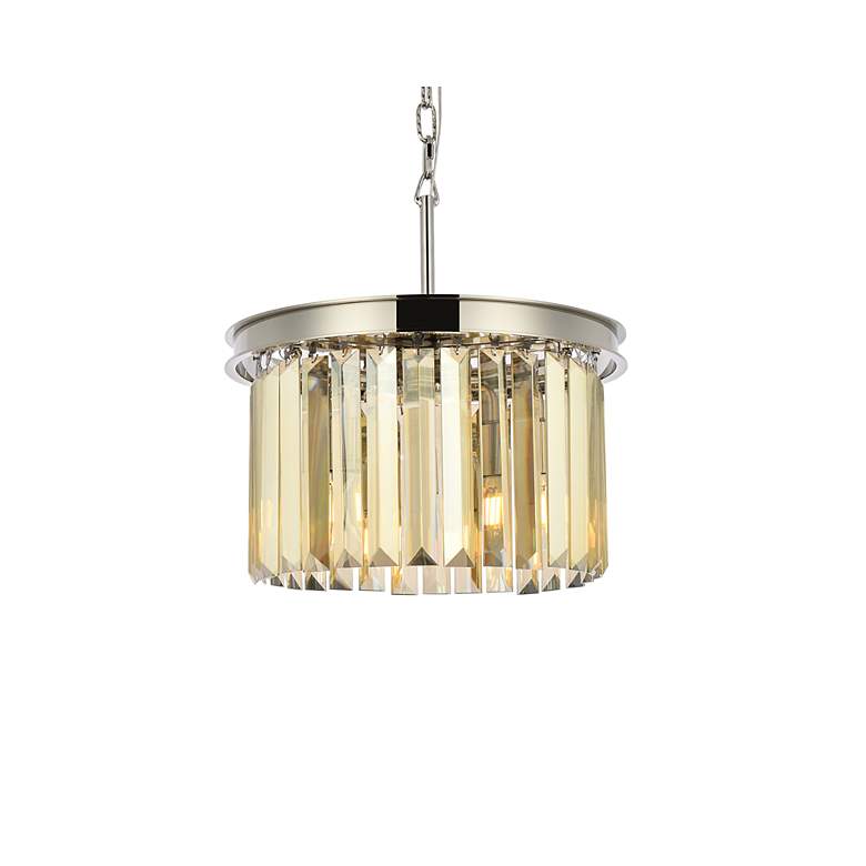 Image 3 Sydney 3 Lt Polished Nickel Pendant Golden Teak more views