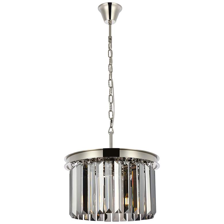 Image 2 Sydney 3 Lt Polished Nickel Pendant Silver Shade (Grey)