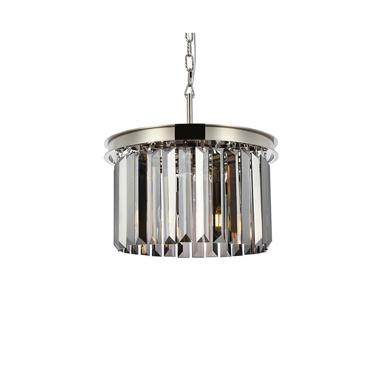 Image 3 Sydney 3 Lt Polished Nickel Pendant Silver Shade (Grey) more views