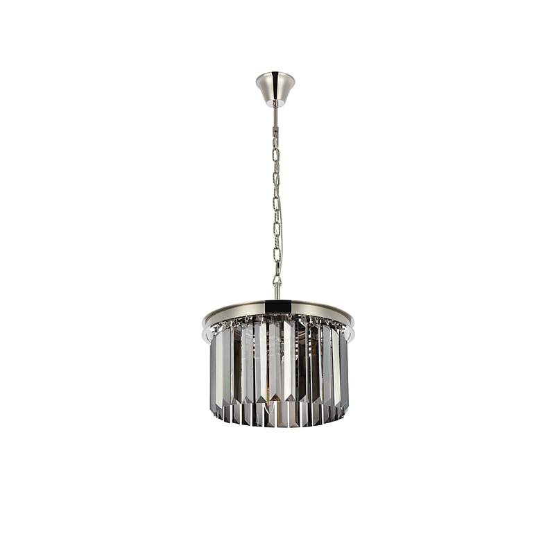 Image 7 Sydney 3 Lt Polished Nickel Pendant Silver Shade (Grey) more views