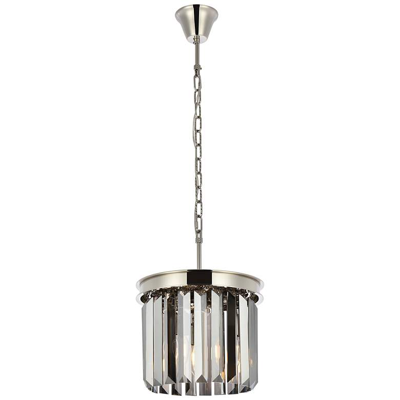 Image 1 Sydney 3 Lt Polished Nickel Pendant Silver Shade (Grey)