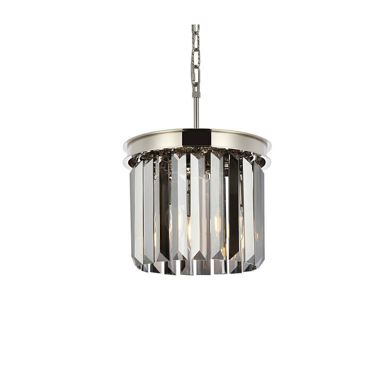 Image 4 Sydney 3 Lt Polished Nickel Pendant Silver Shade (Grey) more views