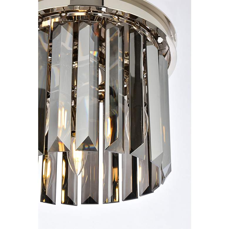 Image 7 Sydney 3 Lt Polished Nickel Pendant Silver Shade (Grey) more views