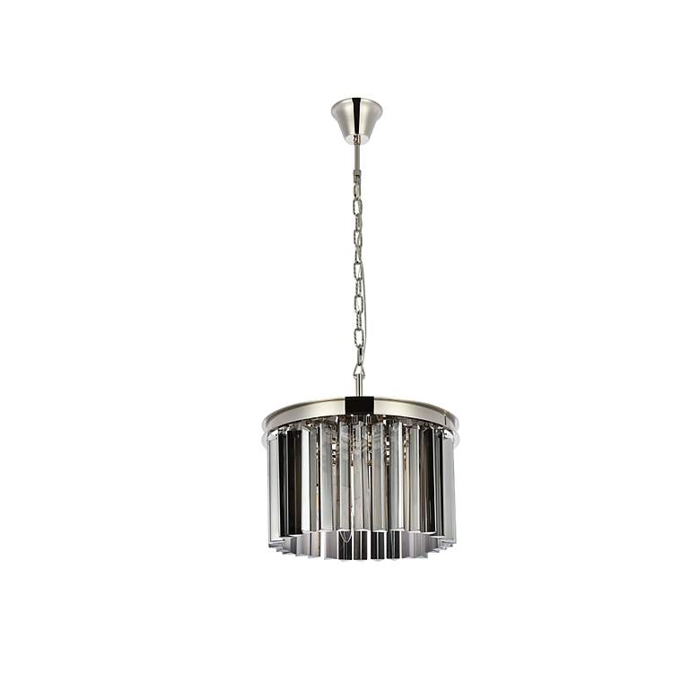 Image 7 Sydney 3 Lt Polished Nickel Pendant Silver Shade (Grey) more views