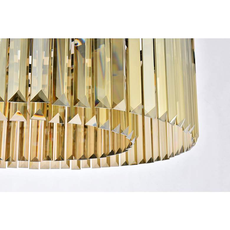 Image 5 Sydney 31 1/2"W Matte Black and Golden Teak Pendant Light more views