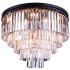 Sydney 32" Wide Matte Black 5-Tier Clear Crystal Ceiling Light