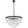 Sydney 32" Wide Matte Black Tiered Crystal Chandelier