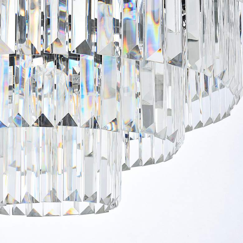 Image 4 Sydney 32" Wide Matte Black Tiered Crystal Chandelier more views